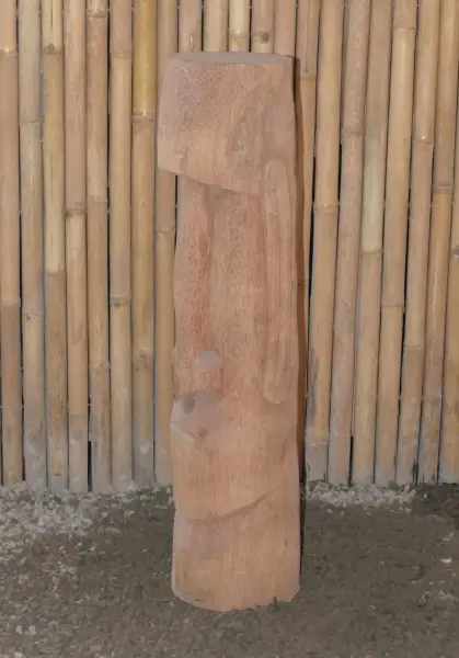 Product image 4 of the product “Tiki Statue Polynesia style. From coconut palm. Model 5 - Rapa Nui, in the sizes from 50cm to 200cm, Natural finish ”